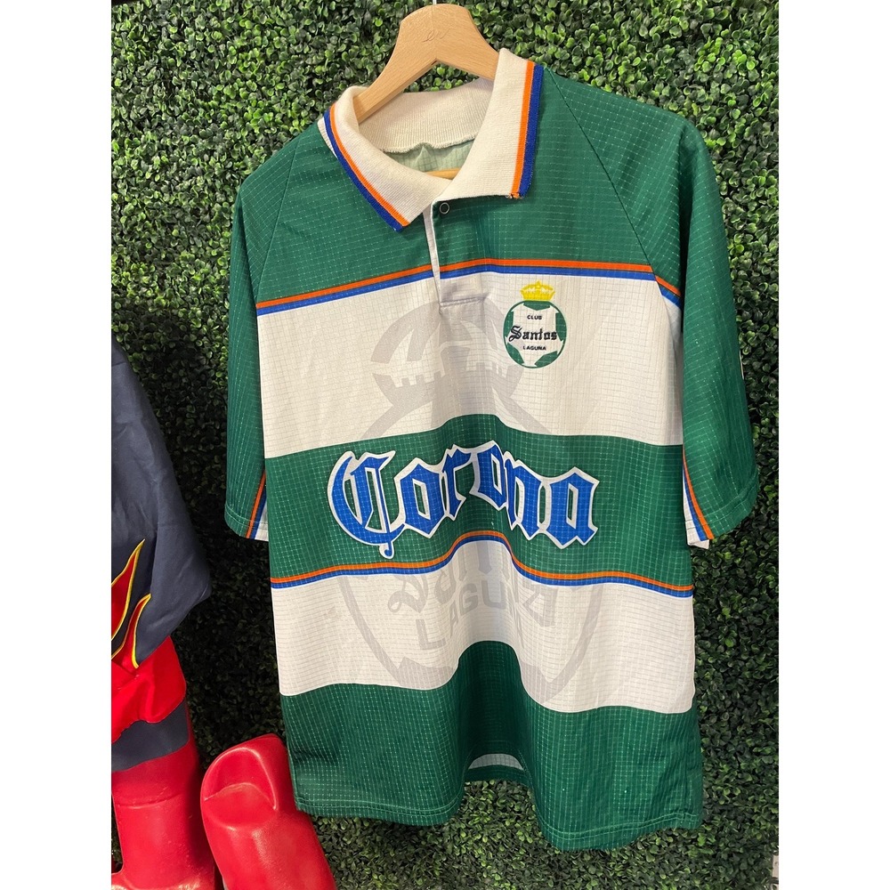 vintage 90s CLUB SANTOS CORONA Soccer Jersey M sports athletic Mexico Victoria